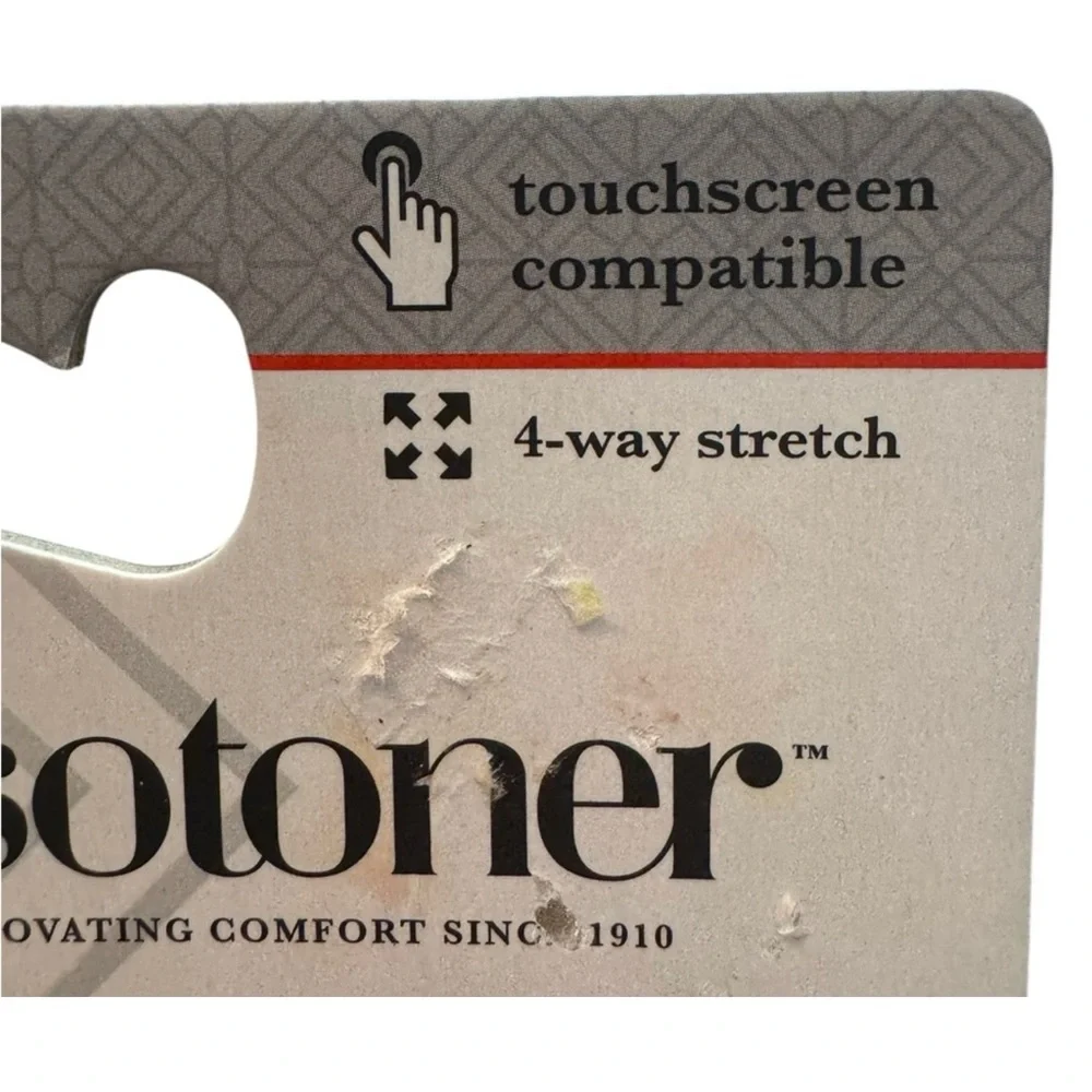 Isotoner Women's Black Touch Screen Gloves, Sz L/XL Orig $52